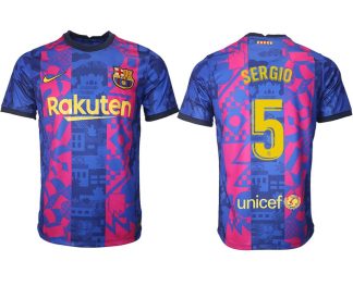 FC Barcelona Herren 3rd Kit 2021/22 mit Aufdruck SERGIO 5 günstig