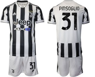 Juventus Turin Heimtrikot Saison 2022 in schwarz und weiß mit Aufdruck Pinsoglio 31