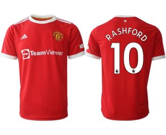 Manchester United Rashford 10 Home 2022 Rot Trikot günstig