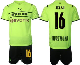 BVB Borussia Dortmund 2022 CUP Trikot gelb/schwarz mit Aufdruck AKANJI 16