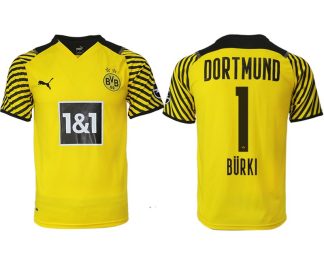 BVB Borussia Dortmund 2022 Heimtrikot gelb mit Aufdruck Bürki 1