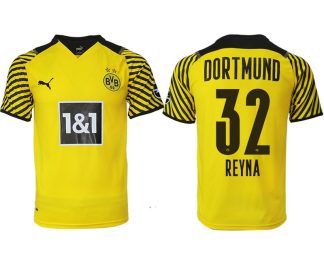 BVB Borussia Dortmund 2022 Heimtrikot Herren gelb mit Aufdruck Reyna 32