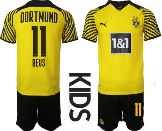 BVB Borussia Dortmund Heimtrikot in gelbe 2022 für Kinder mit Aufdruck Reus 11