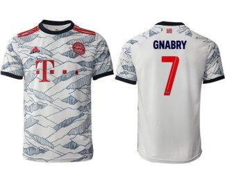 FC Bayern München 2021/22 Herren 3rd Trikot weiß mit Aufdruck Gnabry 7