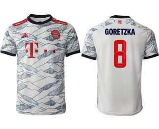 FC Bayern München 2021/22 Herren 3rd Trikot weiß mit Aufdruck Goretzka 8