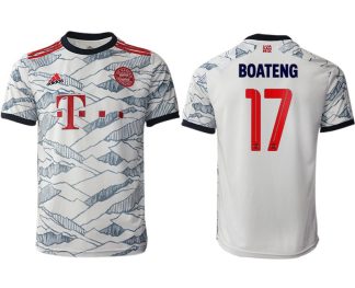 FC Bayern München 2021/22 Herren Ausweichtrikot weiß mit Aufdruck Boateng 17