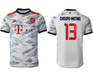 FC Bayern München 2021/22 Herren Ausweichtrikot weiß mit Aufdruck Choupo-Moting 13