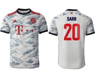 FC Bayern München 2021/22 Herren Ausweichtrikot weiß mit Aufdruck Sarr 20