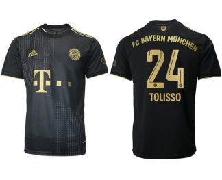 FC Bayern München Herren Auswärts Trikot 2021/22 schwarz/gold mit Aufdruck Tolisso 24