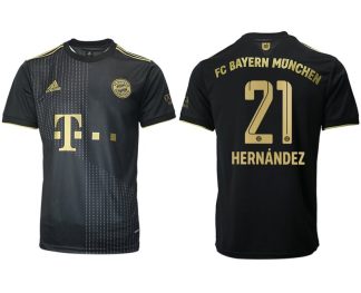 FC Bayern München Herren Auswärts Trikot 21/22 schwarz/gold mit Aufdruck Hernandez 21