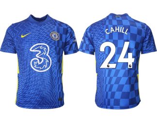 Gary Cahill 24# Herren FC Chelsea Stadium Heim Fußball Trikot 2022 blau/gelb