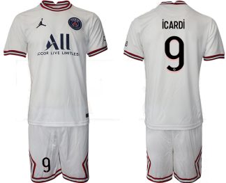 Paris Saint-Germain 4th Shirt 2021/22 Fourth Trikot PSG weiß mit Aufdruck Icardi 9