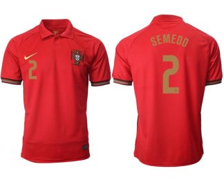 Portugal Heimtrikot 2020/21 rot/gold mit Aufdruck SEMEDO 2