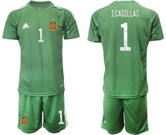 2022 Fußballtrikots Spanien Armeegrün Torhüter I.CASILLAS 1