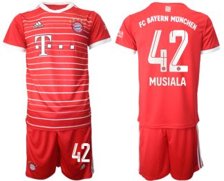 FC Bayern München 2022-2023 Heimtrikot Herren mit Aufdruck Musiala 42