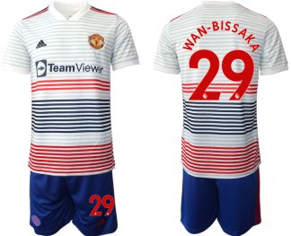 Manchester United 2022-2023 Auswärtstrikot Trikotsatz Kurzarm mit Aufdruck Wan-Bissaka 29