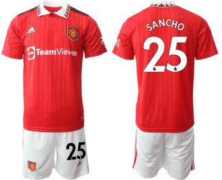 Sancho 25 Manchester United 2022-23 Heimtrikot Herren Trikot + Kurze Hosen