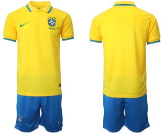 Billige Nationalmannschaft Fußball Trikot Brasilien 2022 Heimtrikot gelb