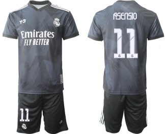 Herren Y-3 Real Madrid Viertes Fußballtrikot schwarz für die Saison 2021-2022 ASENSIO 11