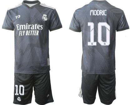 Herren Y-3 Real Madrid Viertes Fußballtrikot schwarz für die Saison 2021-2022 MODRIC 10