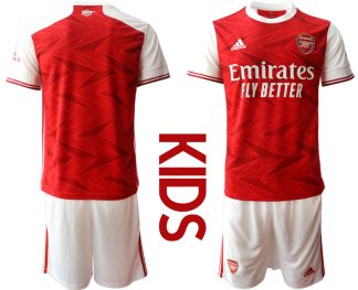 Kinder Fußballtrikots FC Arsenal Torwart Trikot Trikotsatz rot weiß Kurzarm + Kurze Hosen