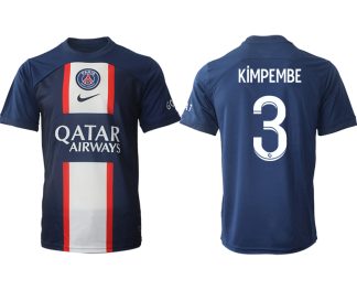 Paris Saint Germain PSG für die Saison 22-23 Herren Heimtrikot mit Aufdruck KiMPEMBE 3