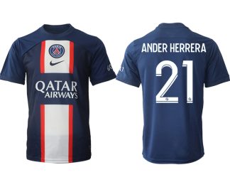 Paris Saint Germain PSG für die Saison 22-23 Herren Heimtrikot Online Bestellen mit Aufdruck ANDER HERRERA 21