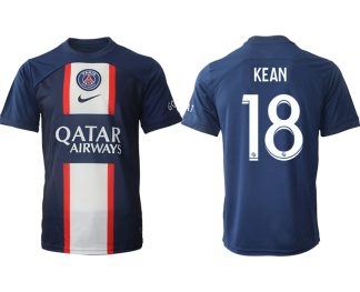 Paris Saint Germain PSG für die Saison 22-23 Herren Heimtrikot Online Bestellen mit Aufdruck KEAN 18