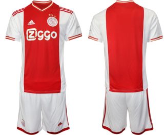 Ajax Amsterdam Heimtrikot 2022/23 weiß rot Trikotsatz Kurzarm + Kurze Hosen Herren