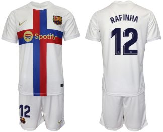 Herren FC Barcelona 2022/23 Ausweichtrikot weiß Online Kaufen RAFINHA 12