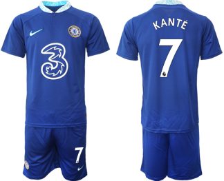 Herren Fussballtrikots Chelsea FC 22-23 Heimtrikot blau Online Bestellen mit Aufdruck KANTÉ 7