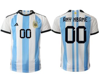 Billige Fussballtrikots Argentinien Heimtrikot WM 2022 Weiss Blau Kurzarm Online Kaufen
