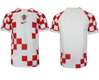 Herren Kroatien 2022 World Cup Heimtrikot rot weiß blaue Fußballtrikots