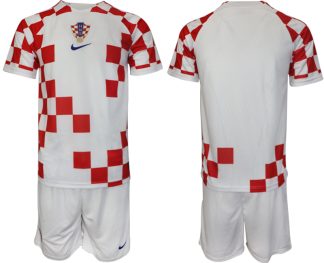 Herren Kroatien 2022 World Cup Heimtrikot rot weiß blaue Trikotsatz Kit