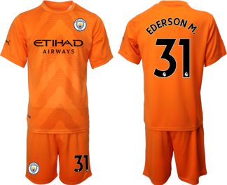 Kaufe Herren Fußballtrikots Manchester City Goalkeeper Jersey 2022/23 Orange EDERSON M.31