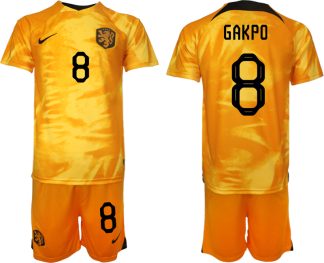 Kaufe Neue Fußballtrikots Niederlande Heimtrikot WM 2022 Fußballtrikot Orange GAKPO 8