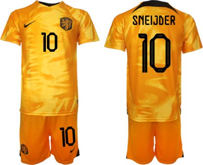 Kaufe Neue Fußballtrikots Niederlande Heimtrikot WM 2022 Fußballtrikot Orange SNEIJDER 10
