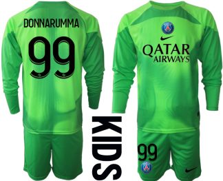 Kinder Paris Saint Germain PSG Goalkeeper schwarz Langarm in grün DONNARUMMA 99