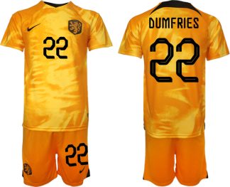 Neuen Fußballtrikot für Herren Niederlande Heimtrikot WM 2022 Orange DUMFRIES 22