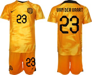 Neuen Fußballtrikot für Herren Niederlande Heimtrikot WM 2022 Orange VAN DER VAART 23