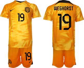Neuen Fußballtrikot für Herren Niederlande Heimtrikot WM 2022 Orange WEGHORST 19