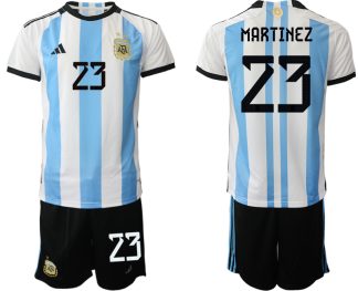 Herren Argentinien Fußball-WM 2022 World Cup Heimtrikots mit Aufdruck MARTINEZ 23