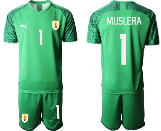 Herren Uruguay FIFA WM Katar 2022 grün Torwarttrikot Trikotsatz Kit MUSLERA #1