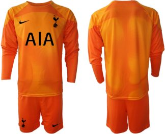 Kaufe Neue Fußballtrikots Tottenham Hotspur 2023 Torwarttrikot orange Langarm + Kurze Hosen