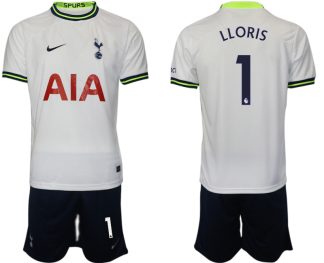 Tottenham Hotspur 2023 Heim Trikot weiß marineblau Fußballtrikot für Herren LLORIS 1