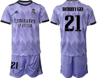 Herren Real Madrid 2022-2023 Auswärtstrikots bestellen mit Aufdruck RODRYGO 21