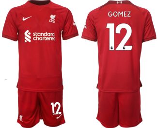 Neuen Fußballtrikots Liverpool 22-23 Heimtrikot Trikotsatz bestellen mit Aufdruck GOMEZ 12
