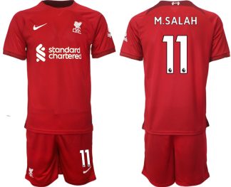 Neuen Fußballtrikots Liverpool 22-23 Heimtrikot Trikotsatz bestellen mit Aufdruck M.SALAH 11