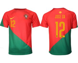 Neuen Fussballtrikots Portugal Heimtrikot WM 2022 Kurzarm mit Aufdruck JOSE SA 12