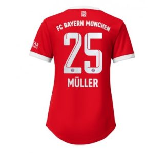 Frauen Fußballtrikots FC Bayern Munich Heimtrikot 2022-23 rot Kurzarm Thomas Muller 25